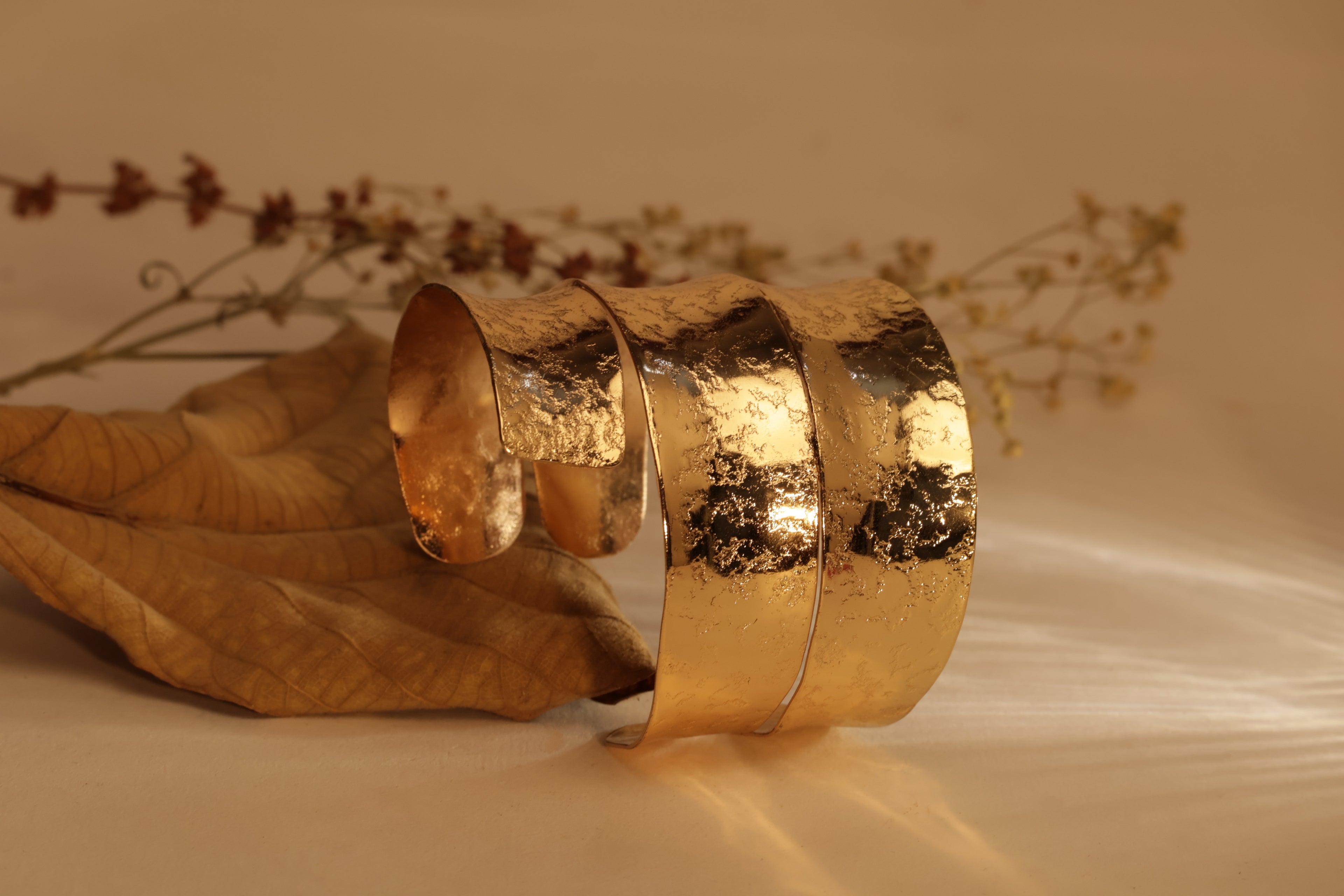 Golden Cascade Cuff