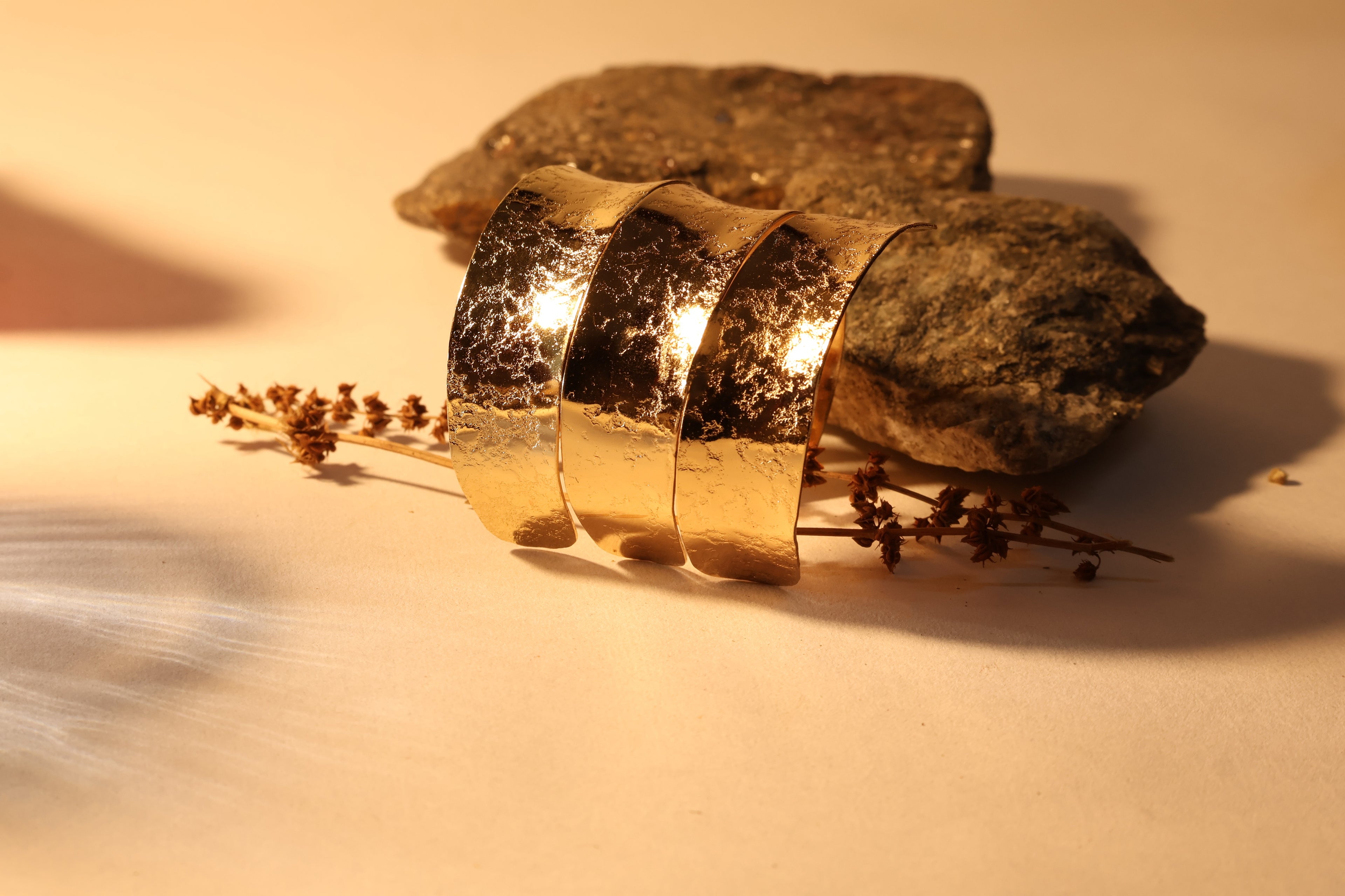 Golden Cascade Cuff