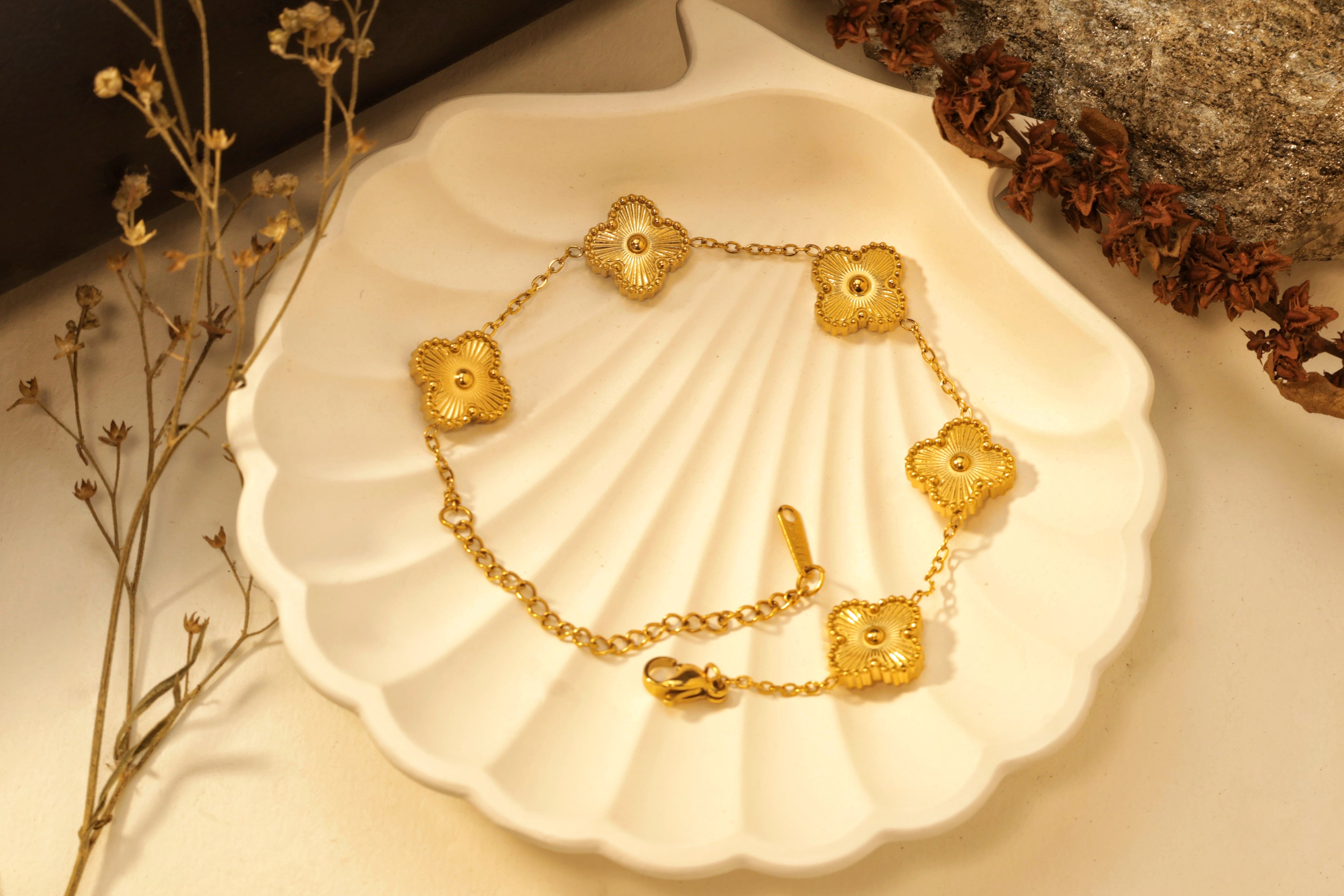Golden Clover Bracelet
