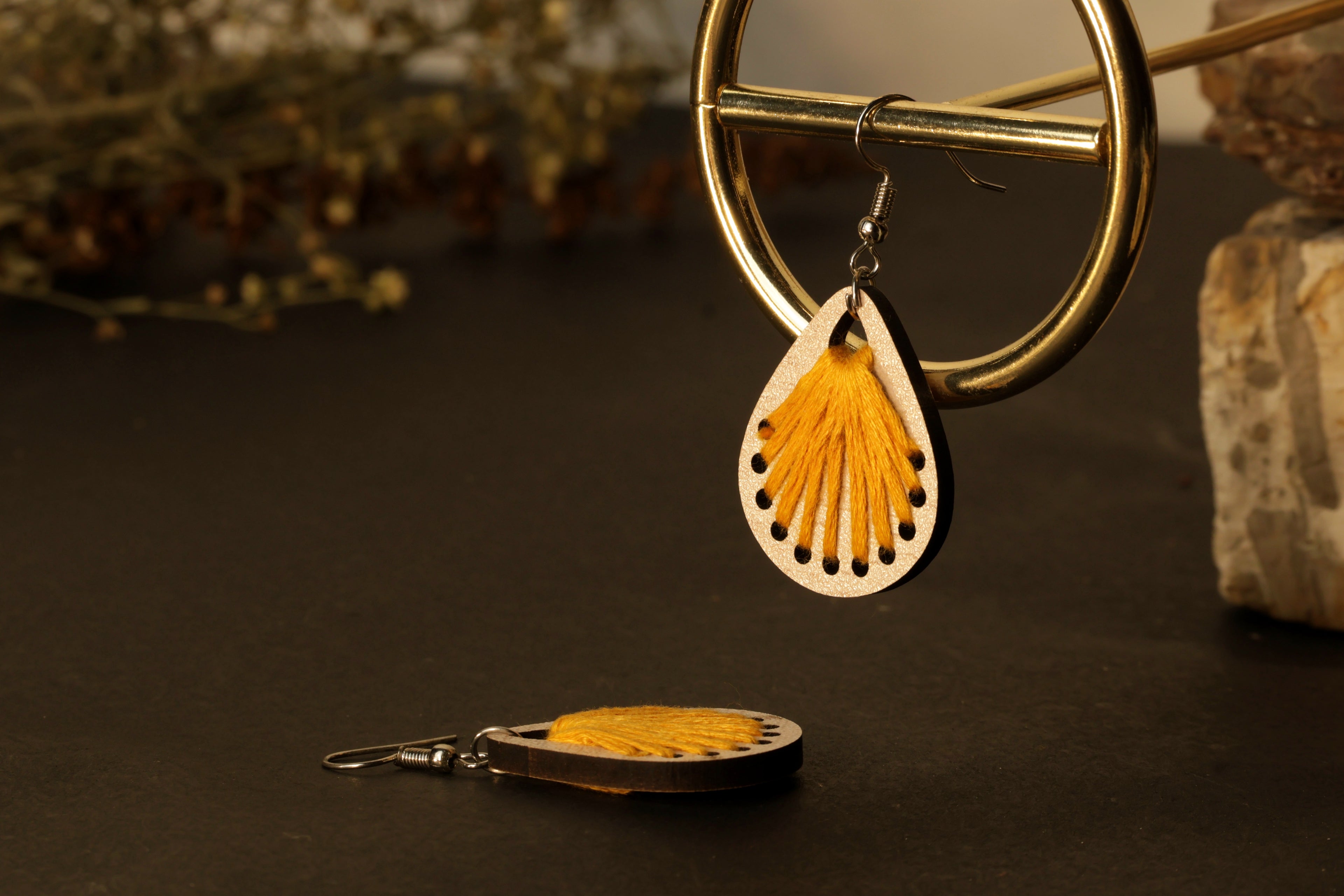 Honeycomb Weave Earrings