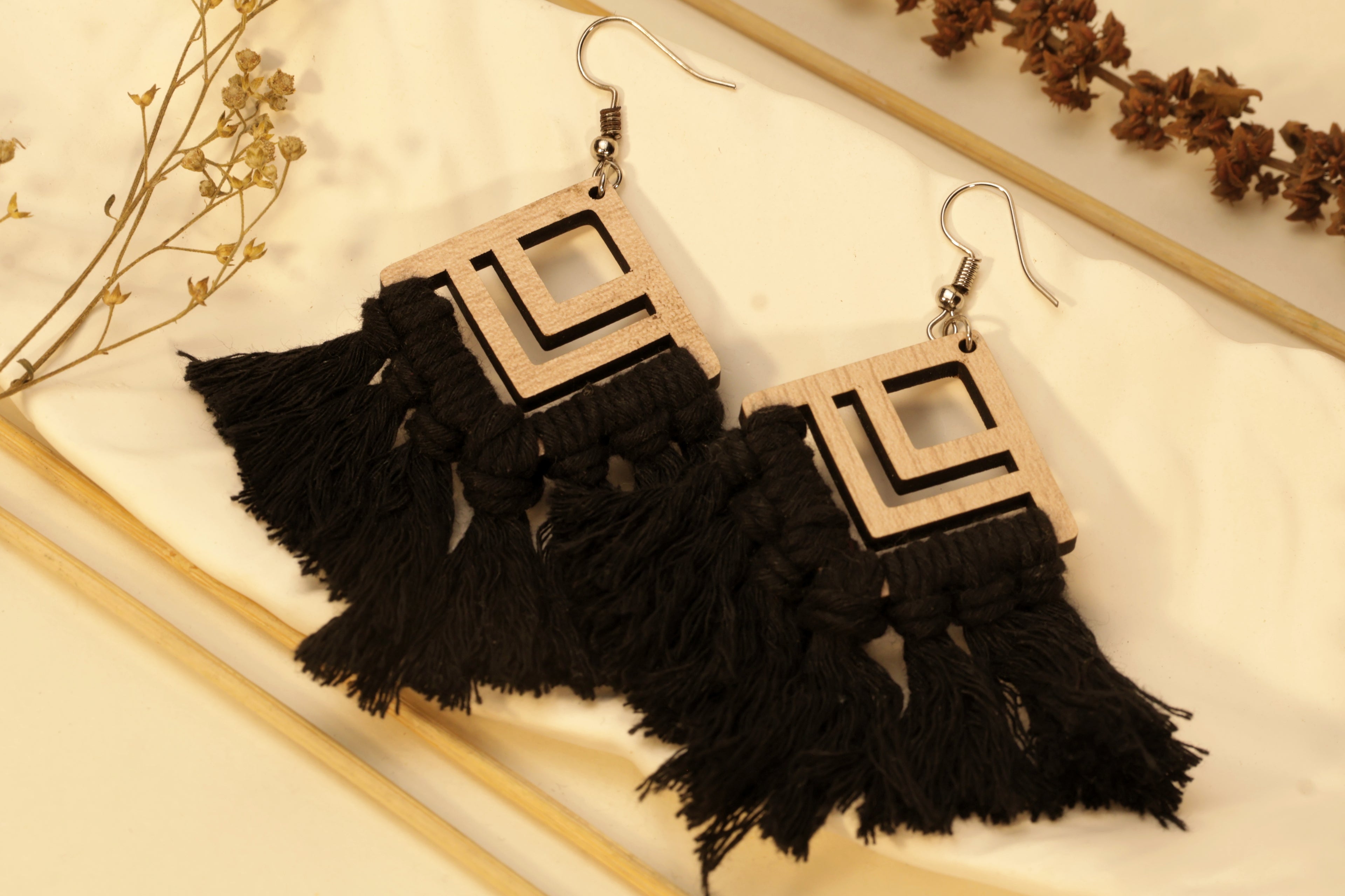 Black Rose Tassels