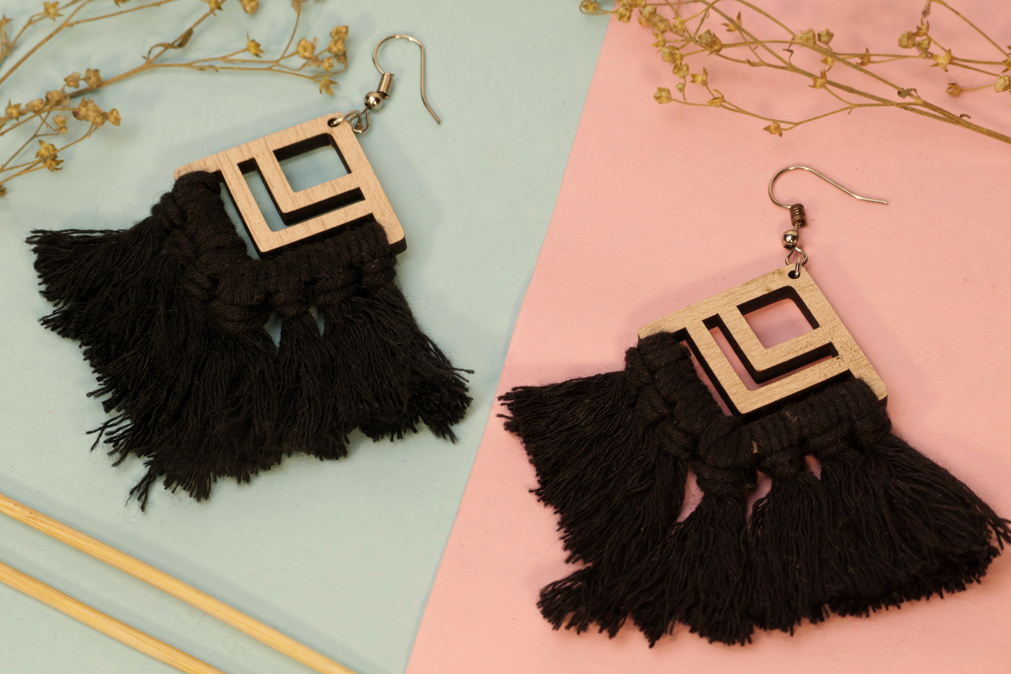 Black Rose Tassels