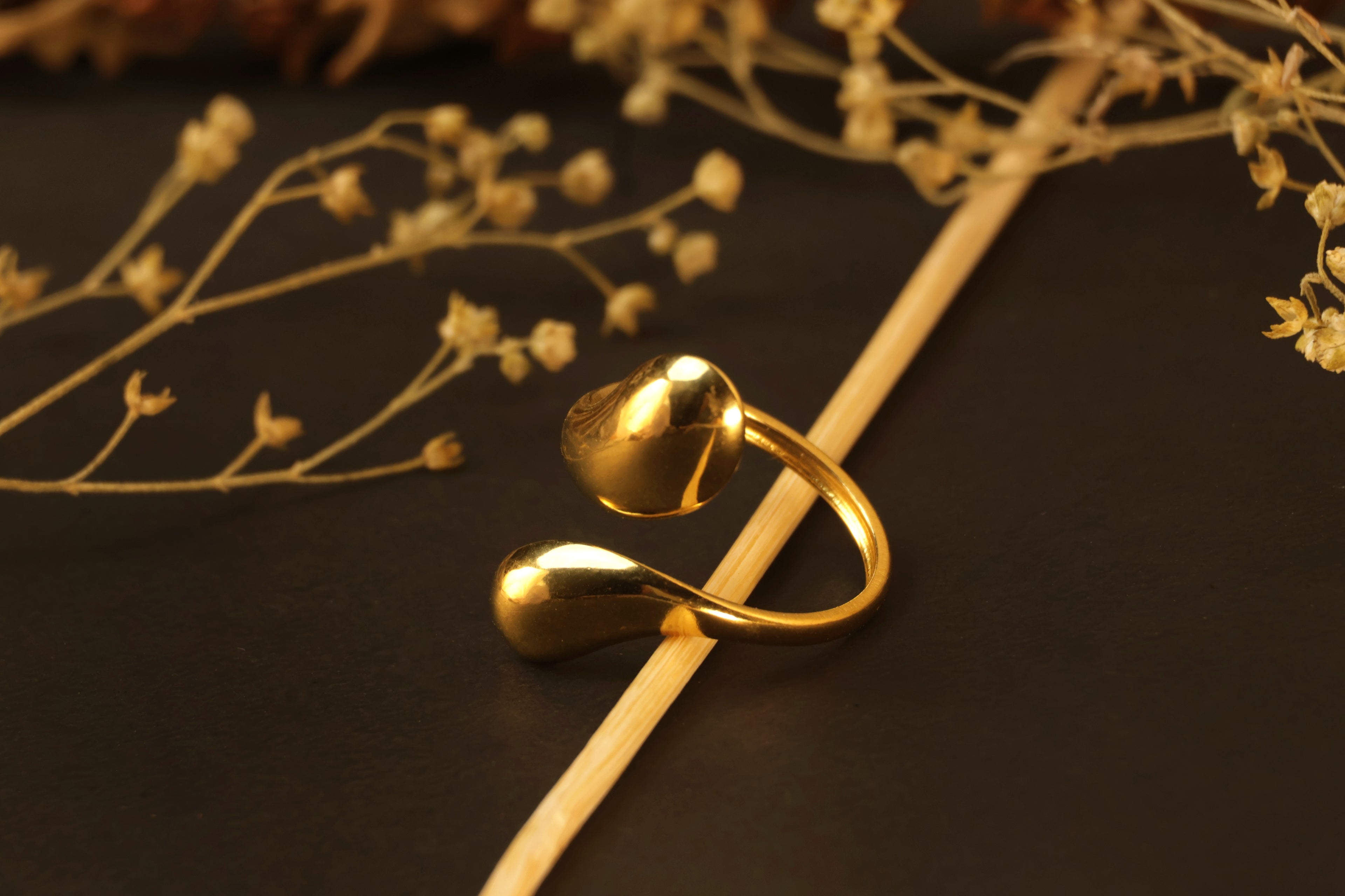 Golden Drop Ring