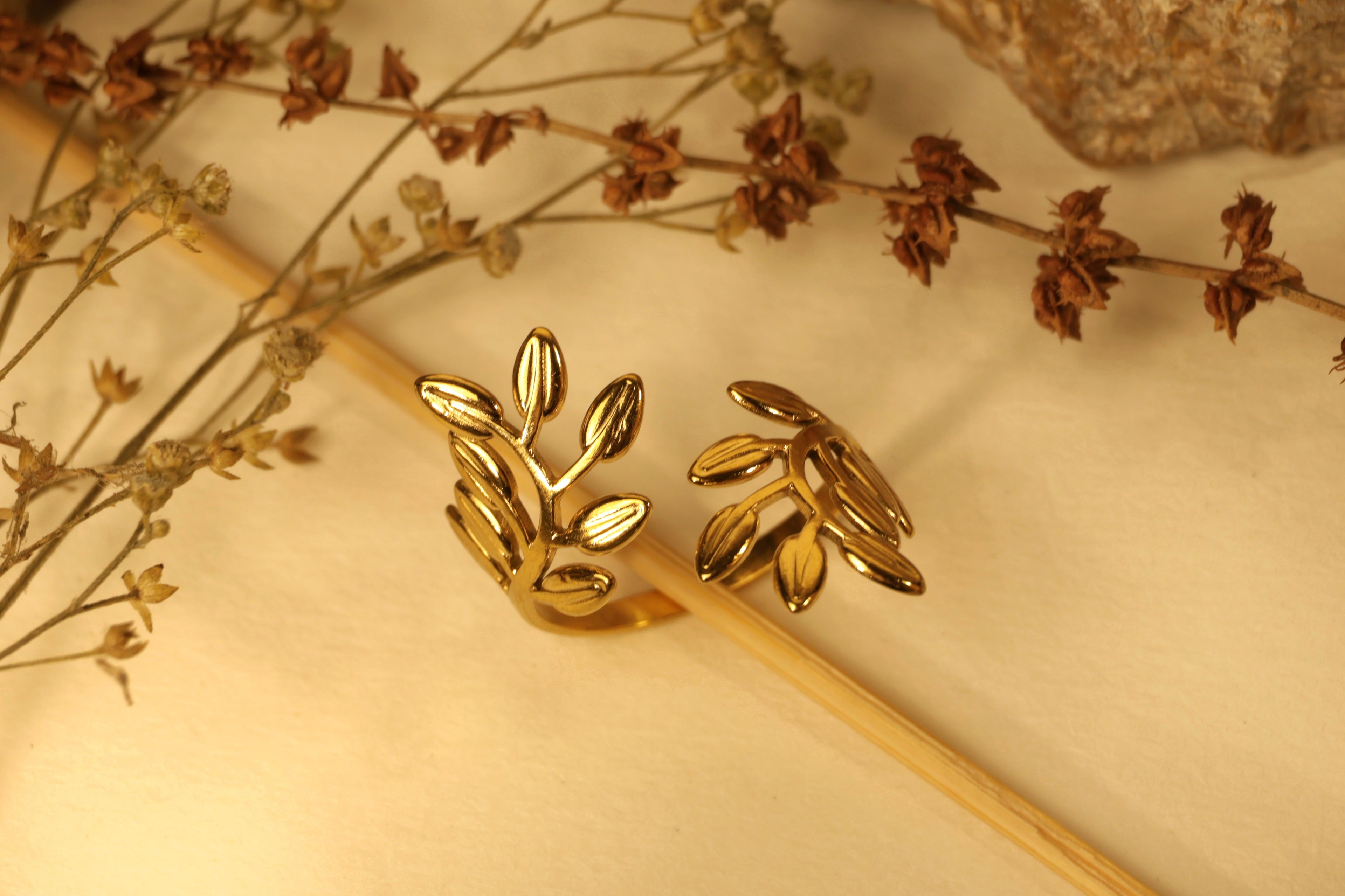 Golden Leaf Ring