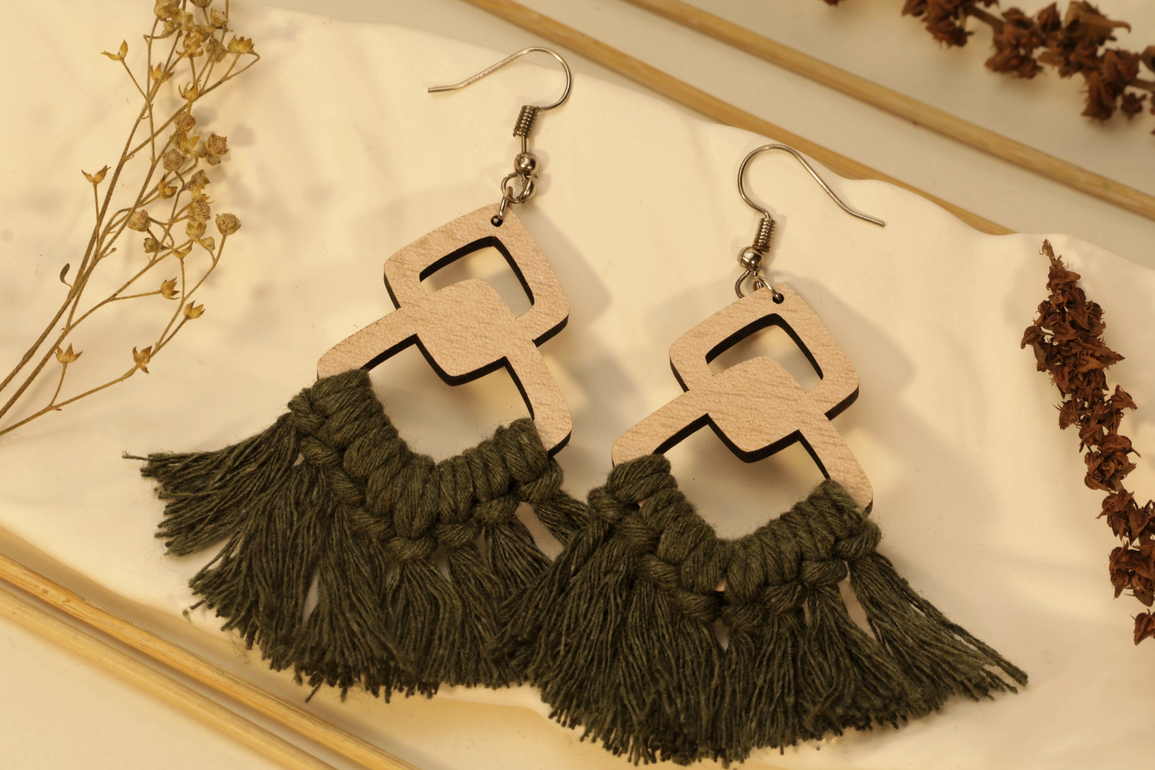 Olive Branch Earrings