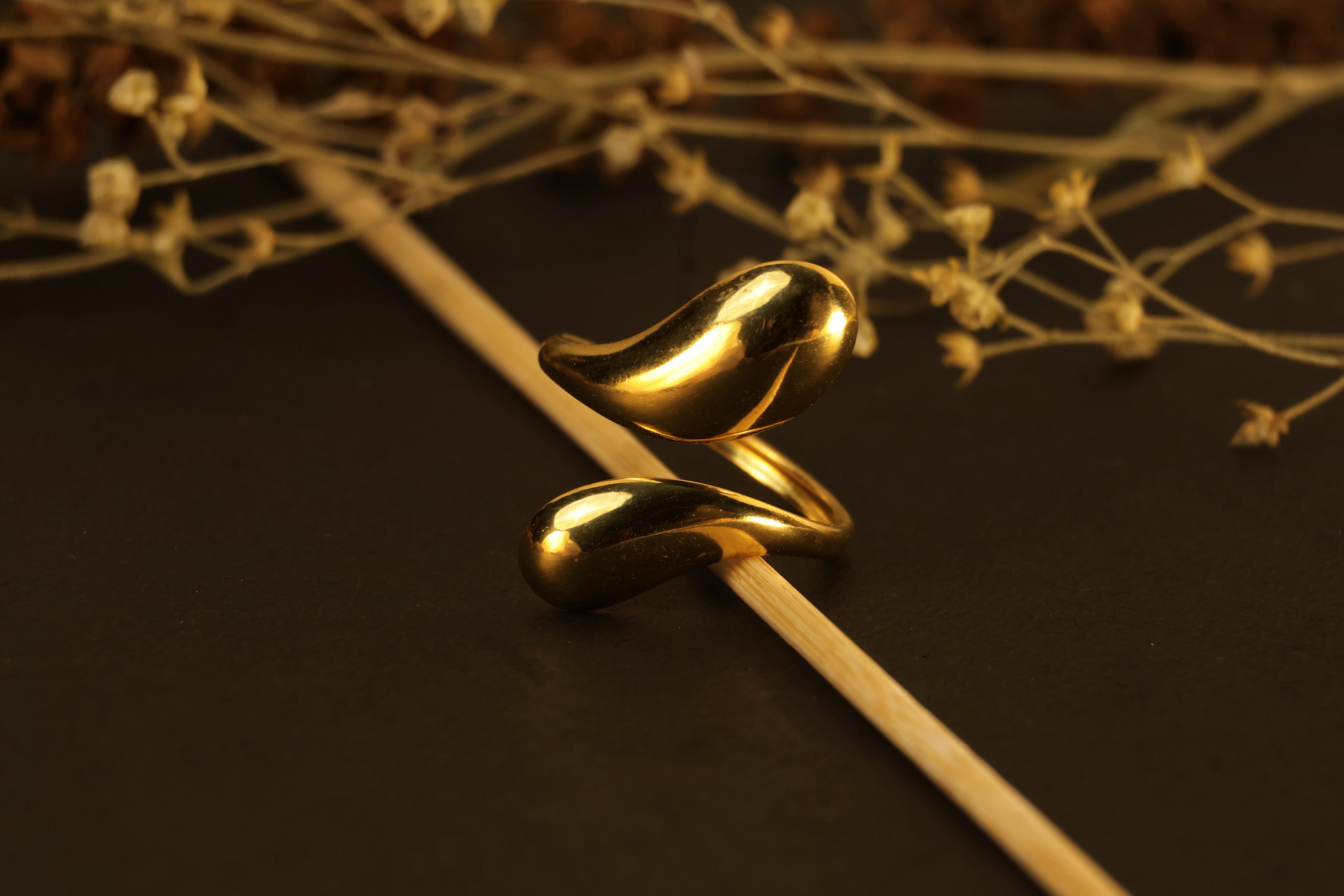 Golden Drop Ring