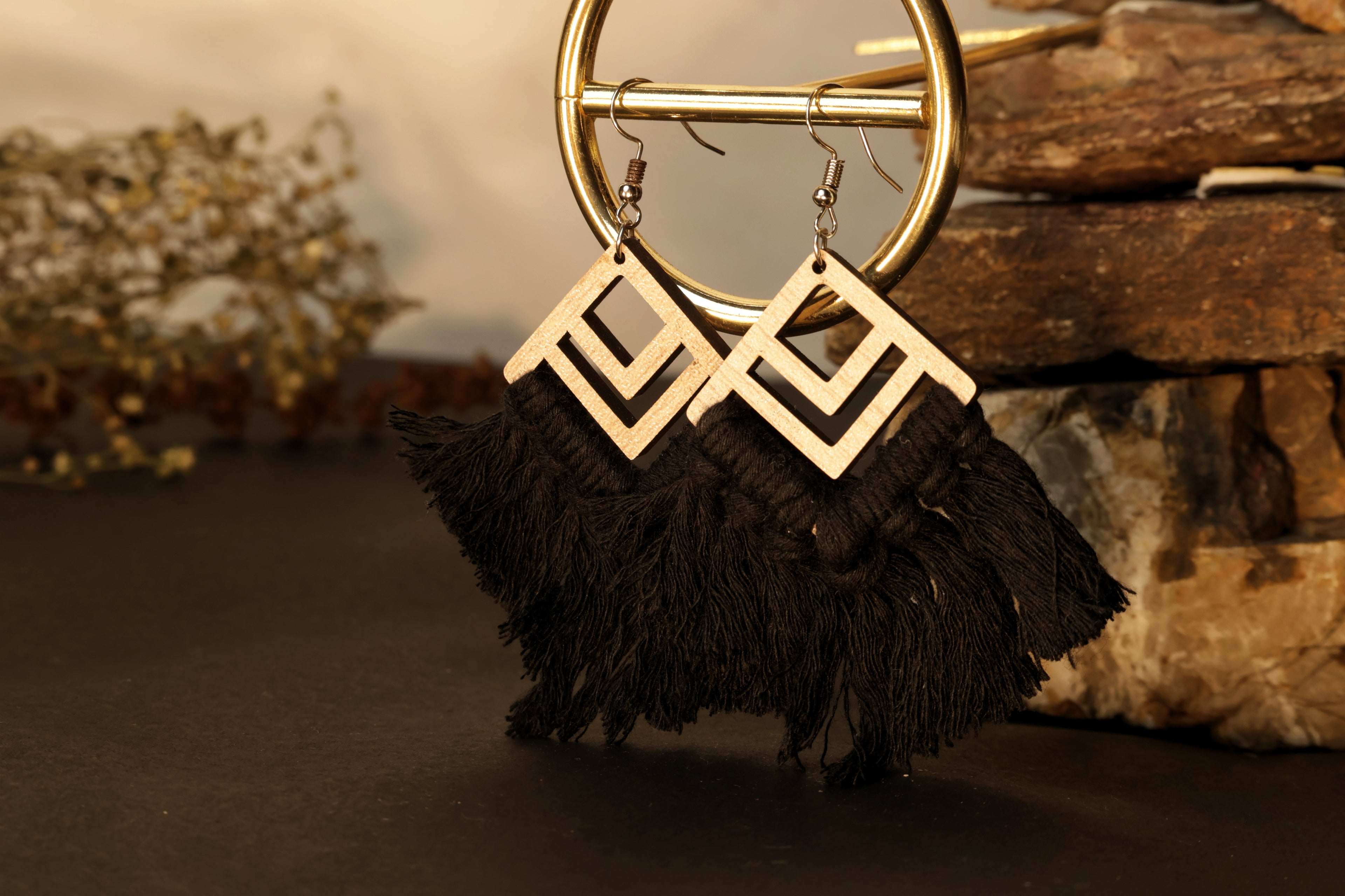 Black Rose Tassels