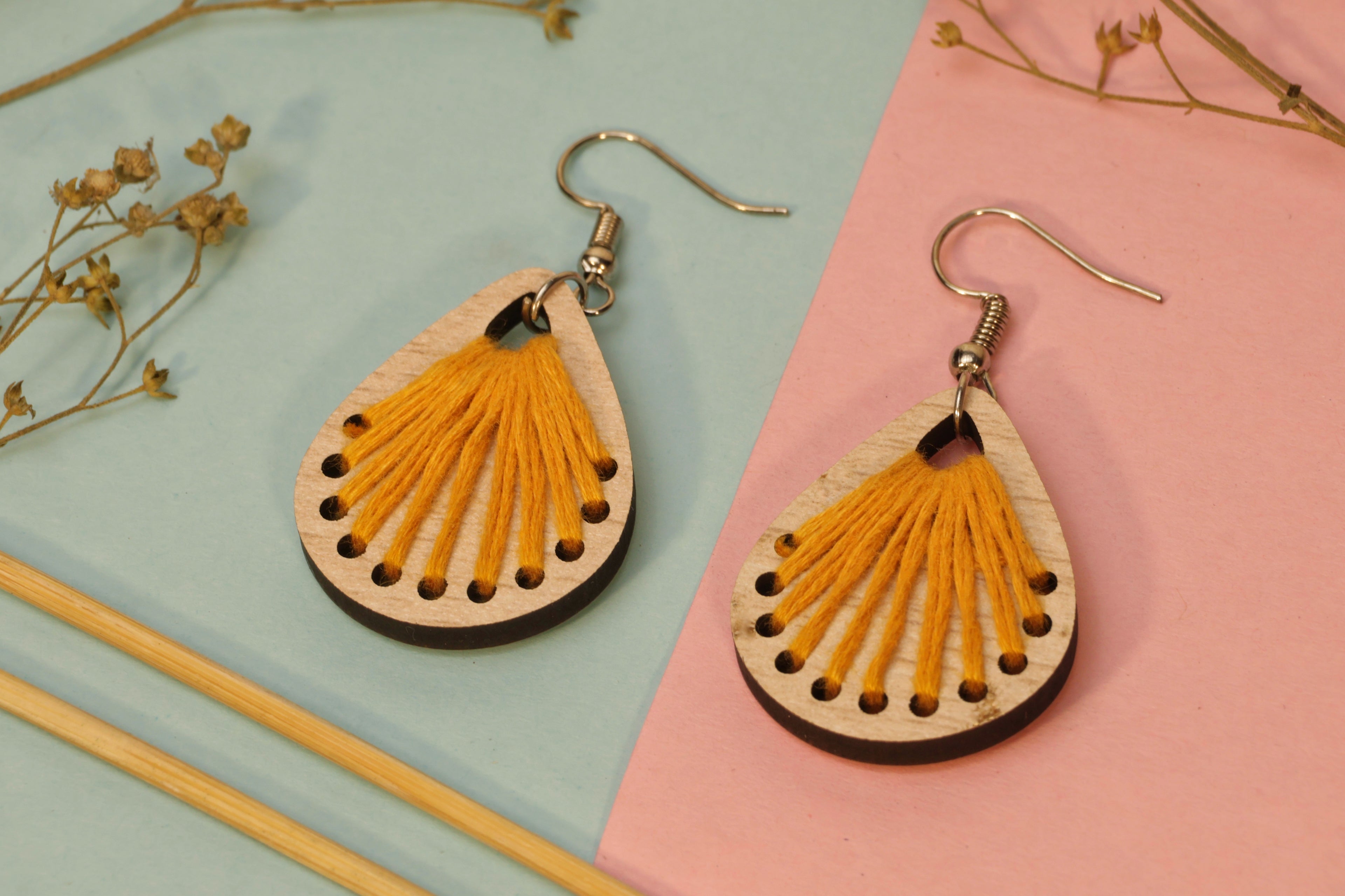 Honeycomb Weave Earrings