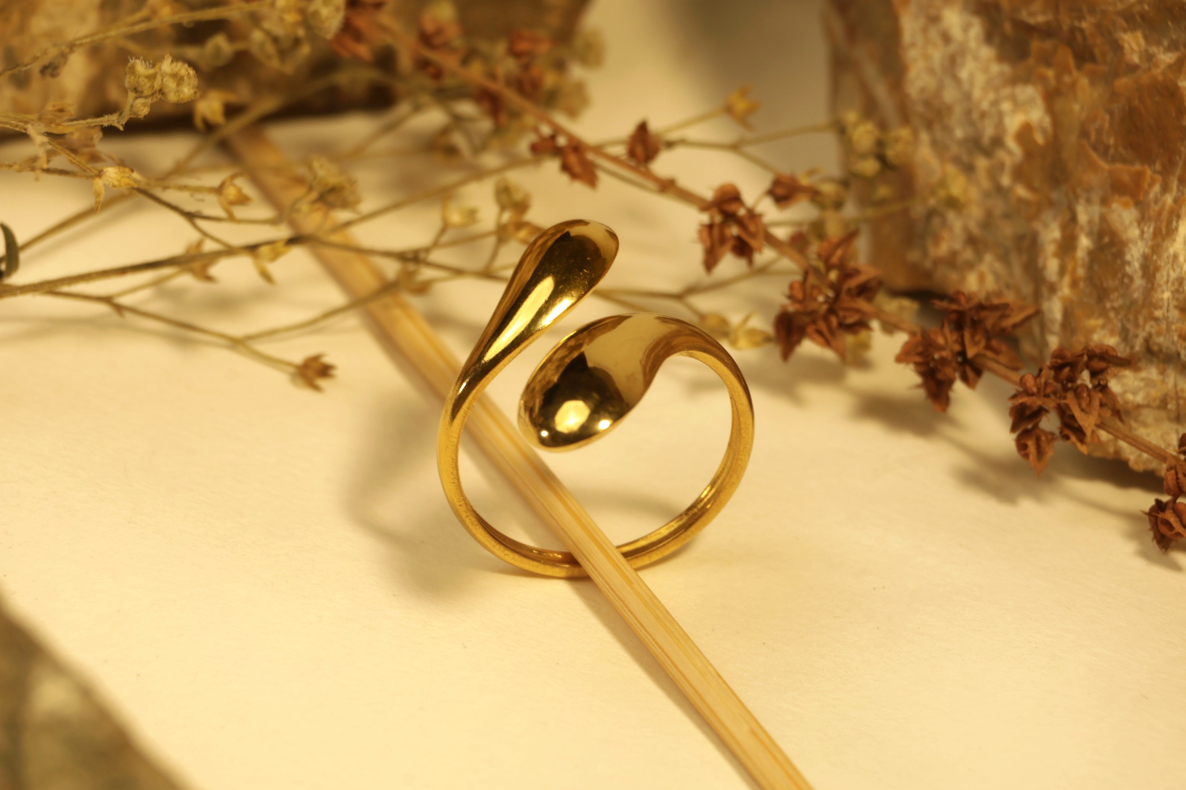 Golden Drop Ring
