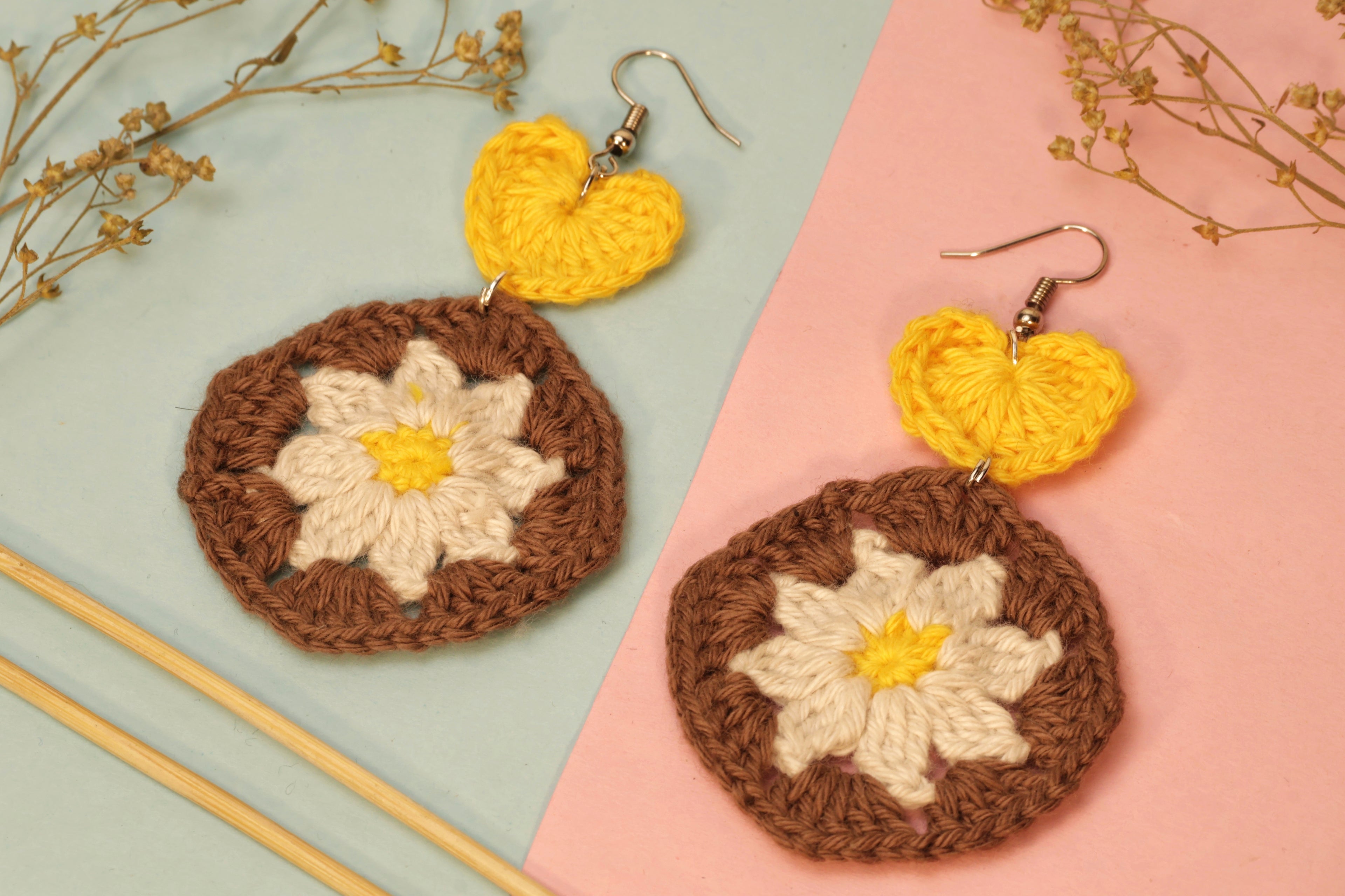 Sunflower Heart Dangles