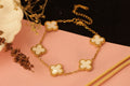 White Clover Charm Bracelet