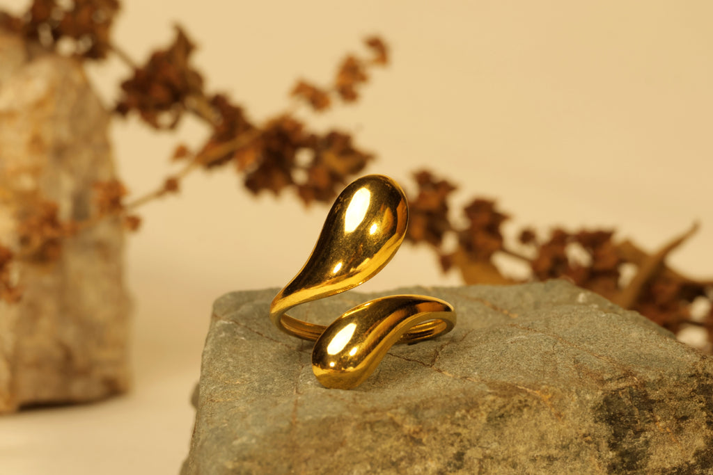 Golden Drop Ring