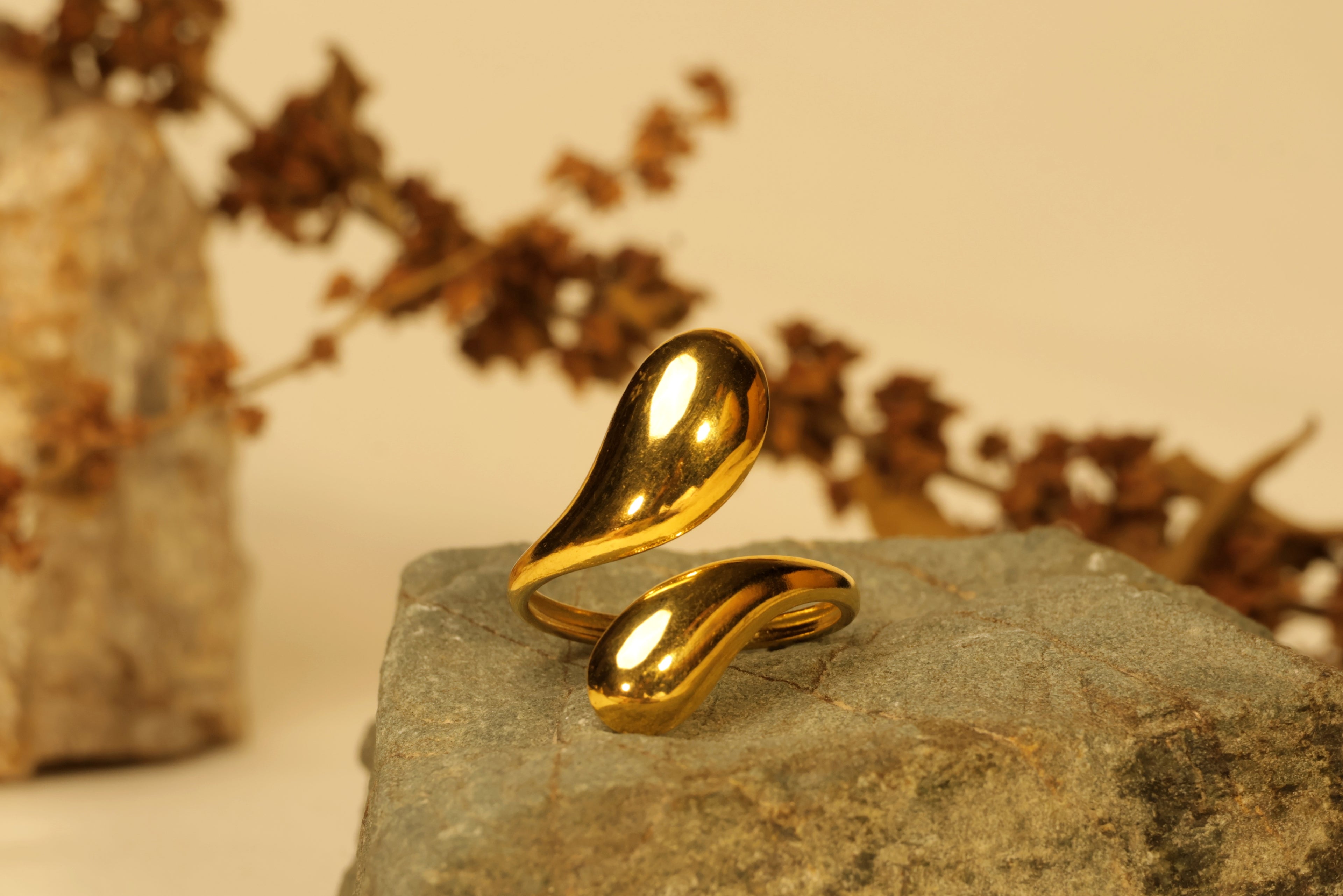 Golden Drop Ring