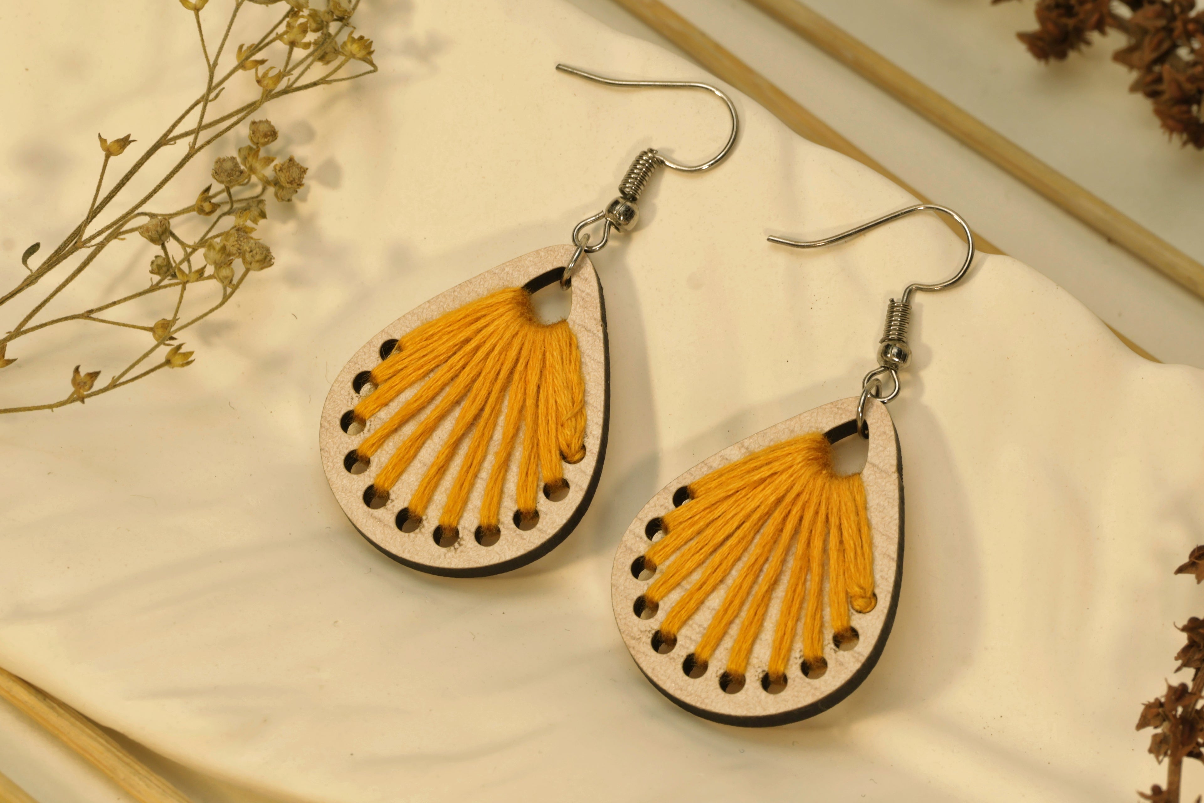 Honeycomb Weave Earrings