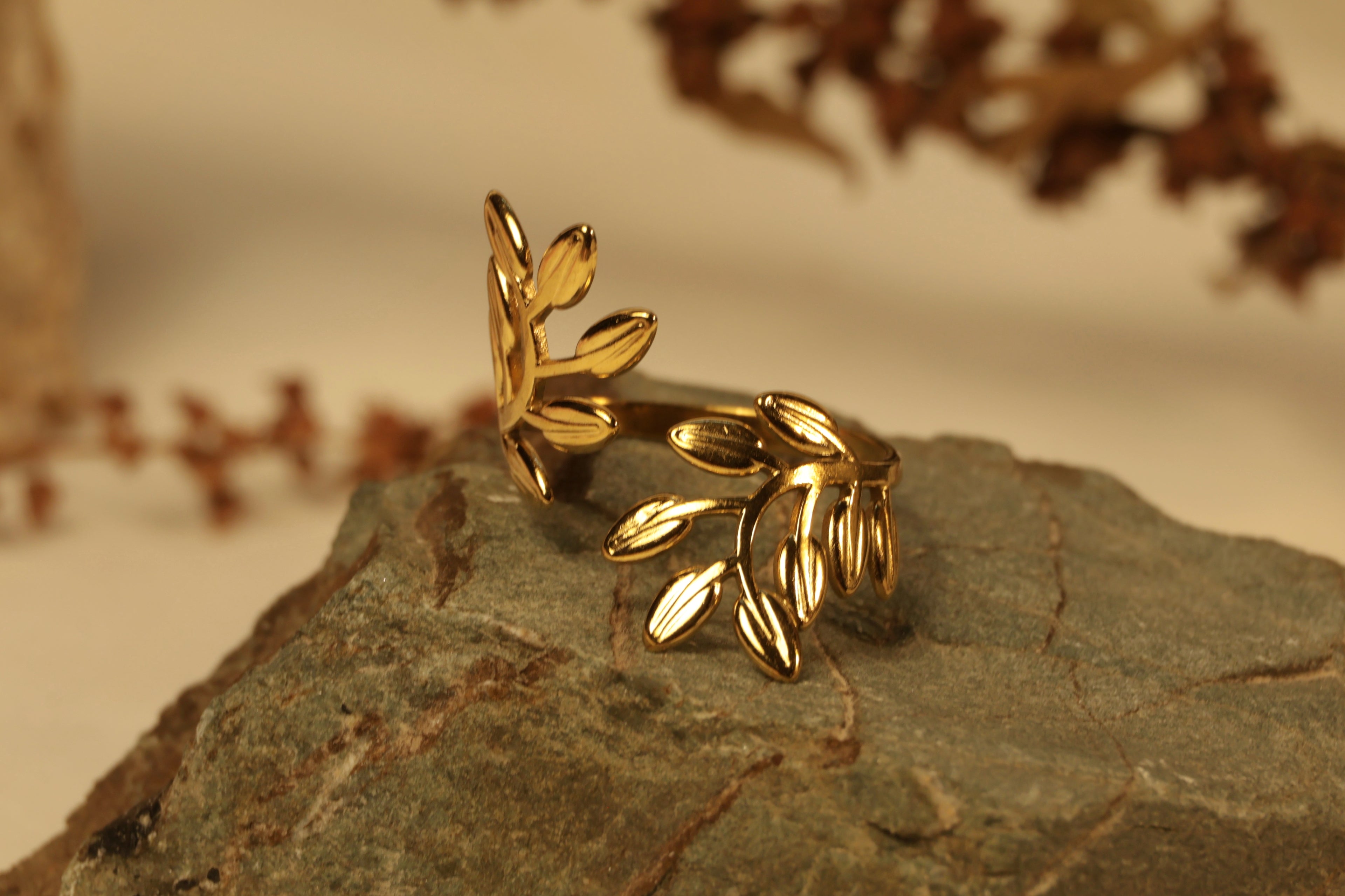 Golden Leaf Ring